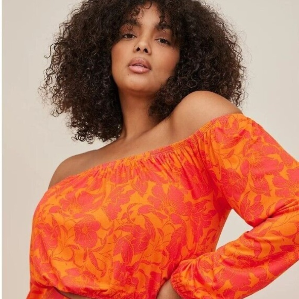 Spring vibes - Torrid Soft Off Shoulder Long Sleeve Crop